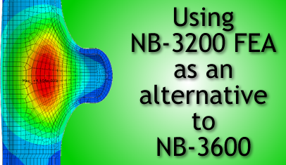 Using NB-3200 FEA As An Option To Stress Equations In NB-3600
