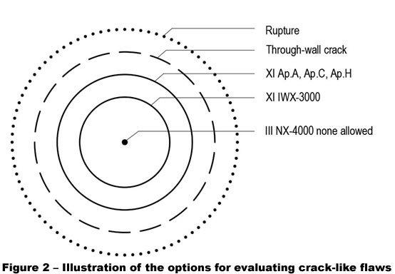 figure2 Illustration of the options for evaluating crack-like flaws