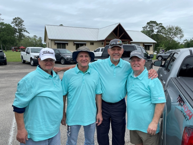 Sabine Neches ASSP Golf Tournament. In the photo: Jack Jones, Chris Tompkins, Ken Herbert, Gary Tompkins